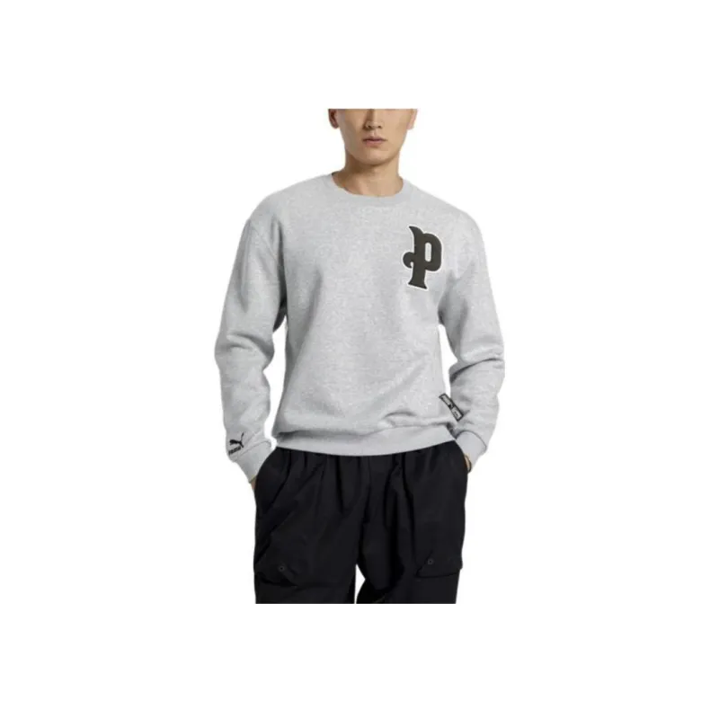 PUMA Comfortable Sweatshirts Men Gray-2