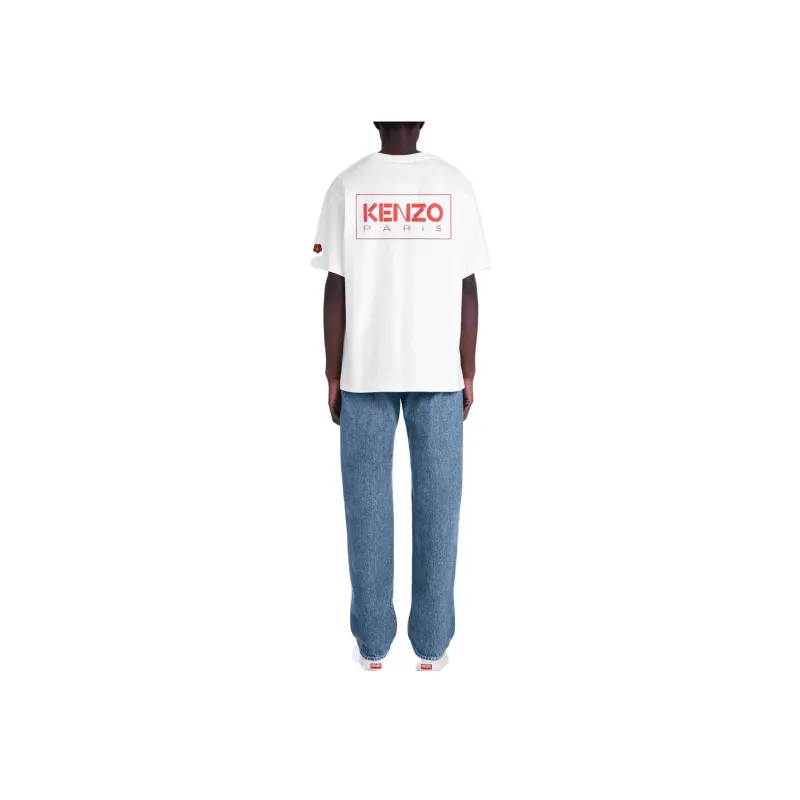 KENZO Letter Logo T Shirts Men White-2