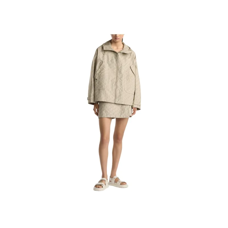 DIOR Casual Short Skirts Women's Beige-2