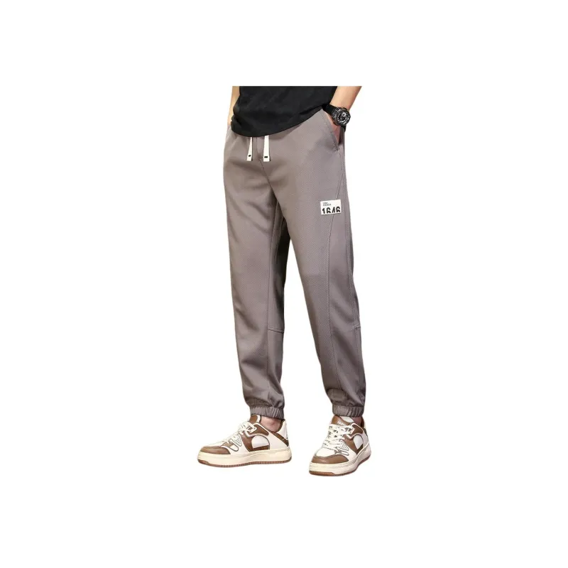 Tonlion Knitted Sports Pants Men's Gray-1