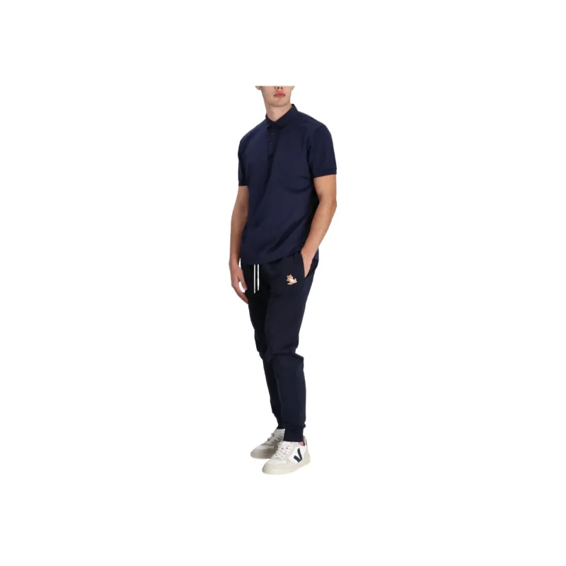 Maison Kitsune Knitted Sweatpants Men Navy Blue-2