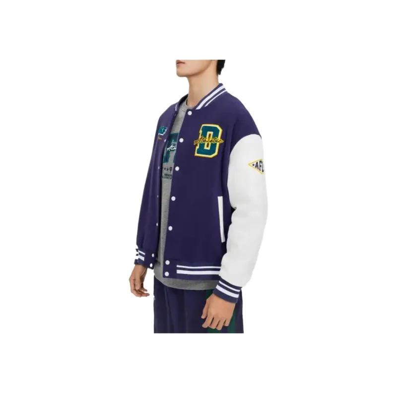 DECATHLON BACK TO 80S Baseball Jacket Unisex Night Purple-1