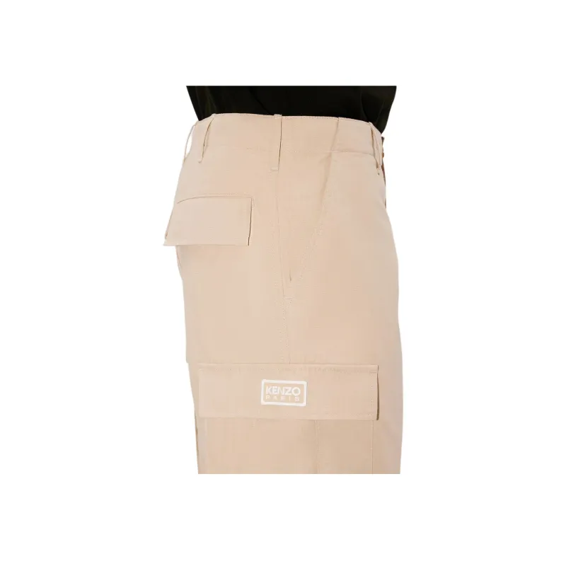 KENZO Cotton 'Beige' Cargo Pants-4