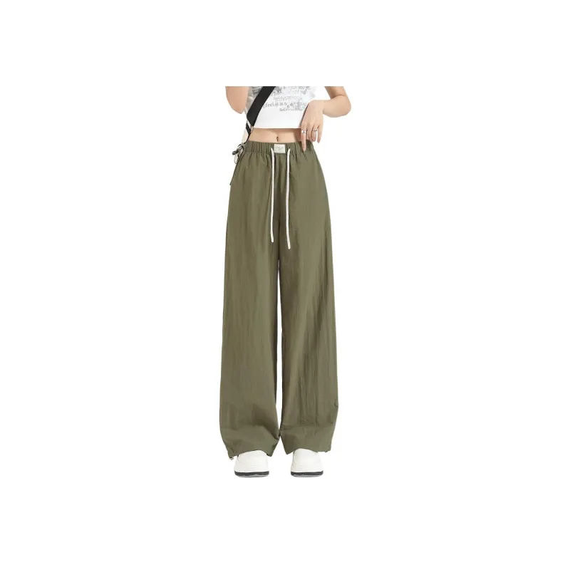 Tonlion Casual Pants Women's Gray Pea Green-22