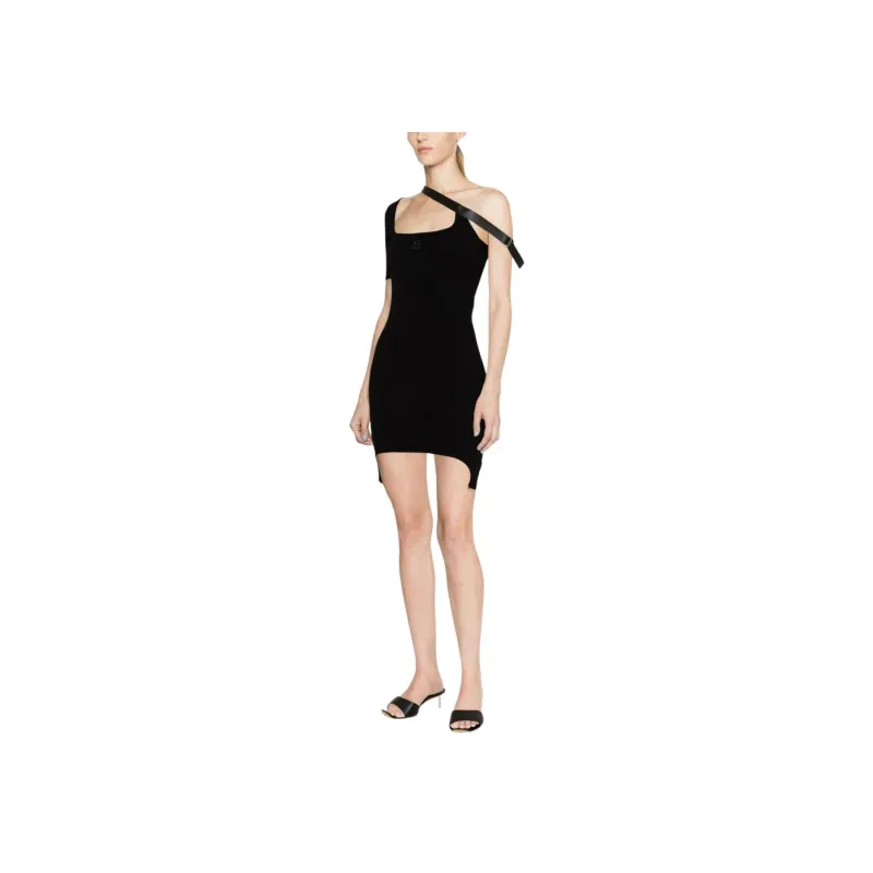 Courrèges Strap detail Asymmetric Mini Dress-1