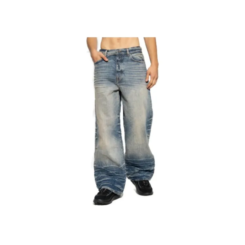AMIRI Logo Patch Straight Leg Jeans-2