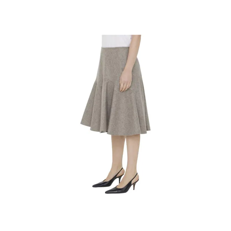 Bottega Veneta Flannel A-Line Skirt-3