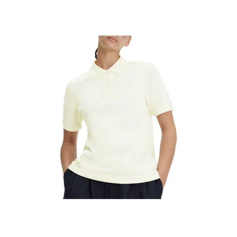 FRED PERRY Polo Shirt Women's Light Yellow-4
