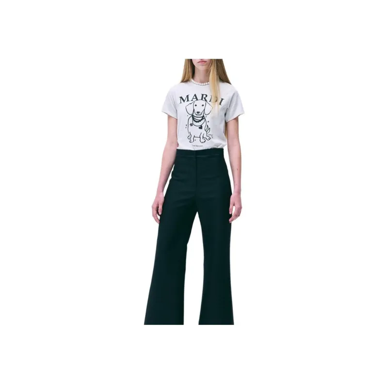 MARDI MERCREDI T-Shirt Women's Oat Black Korean Style-1