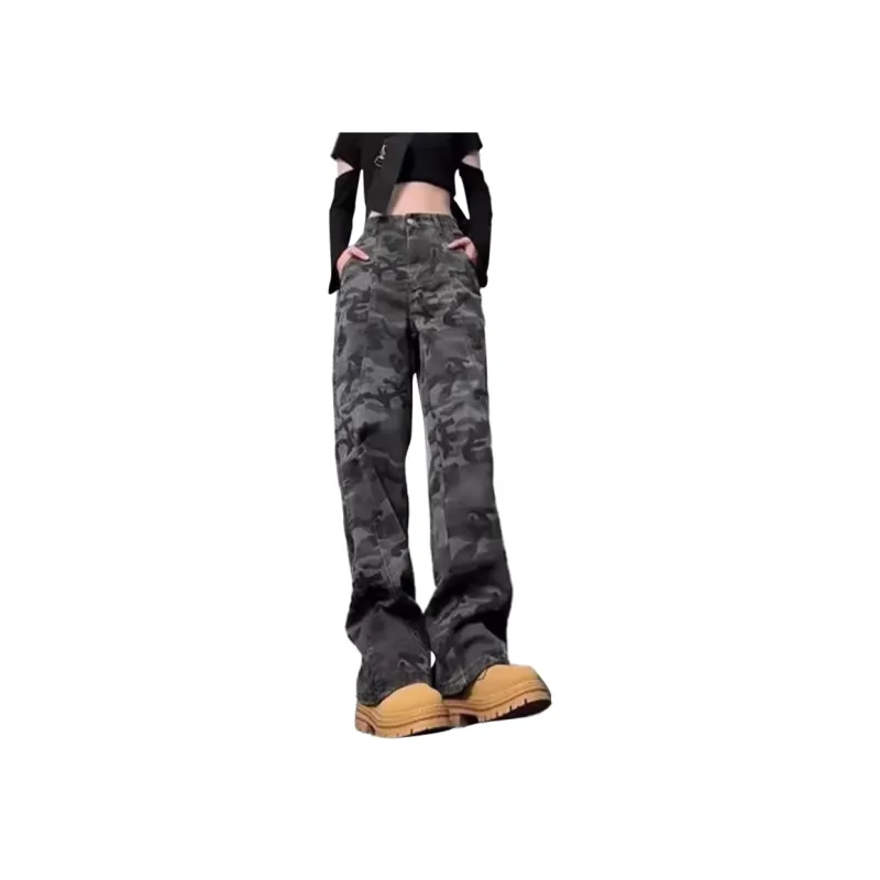 EOOVEN Jeans Unisex Camouflage Black-0