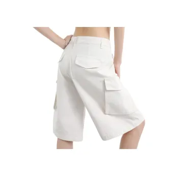 Wen Shan Denim Shorts Women's White