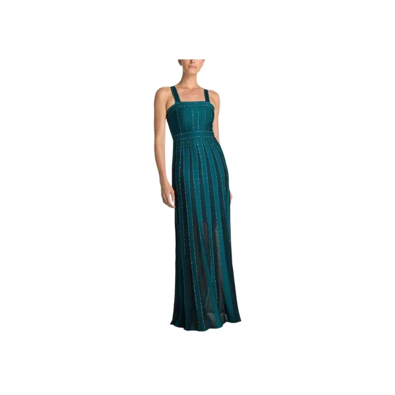 St. John SS24 Sleeveless Dress Women's Turquoise-1