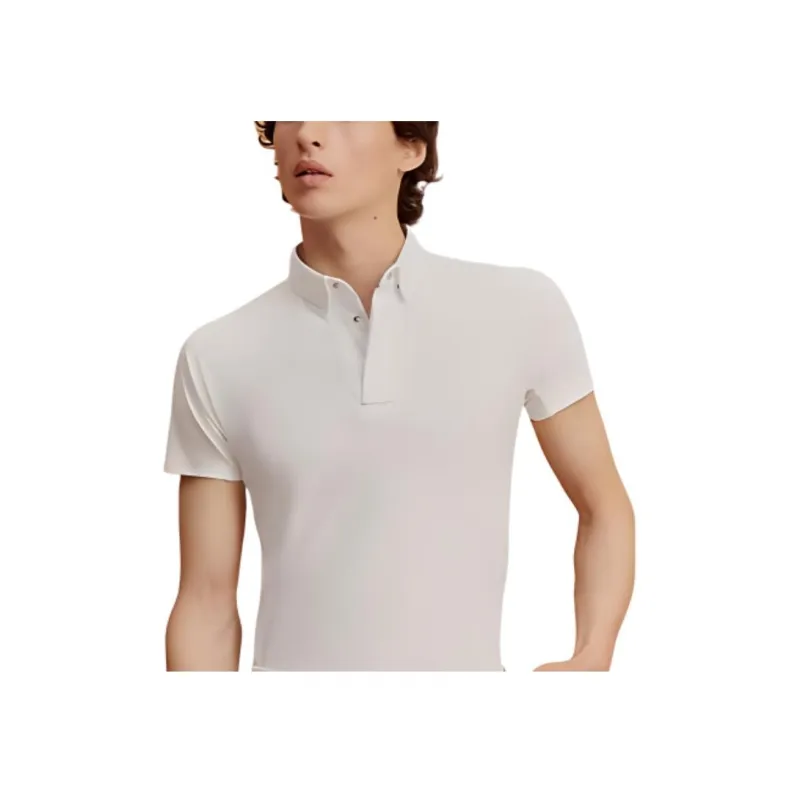 HERMES Polo Shirts Men White-5