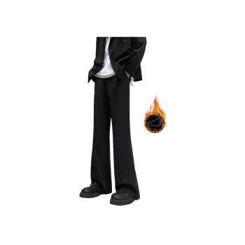 FA2LO Suit Trousers Unisex Black Fleece Lined