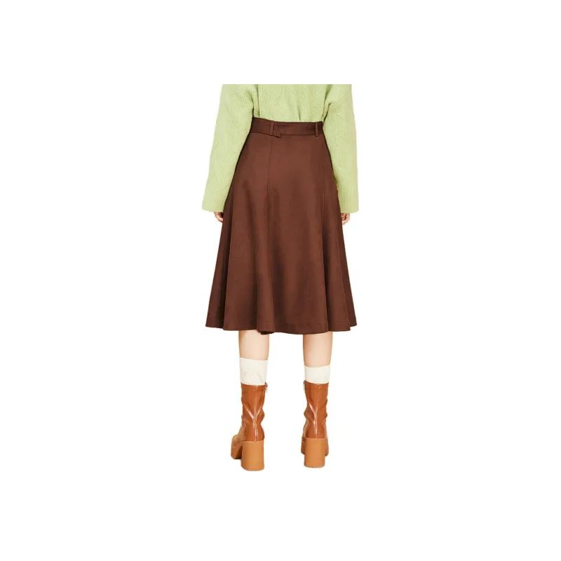 ONLY Casual Long Skirts Women's HFZ Firm Rock Brown STOUT-2