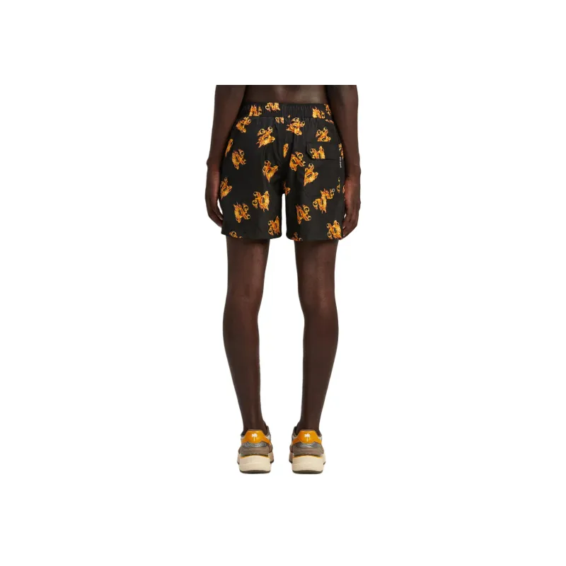 PALM ANGELS Burning Monogram Swim Shorts-2