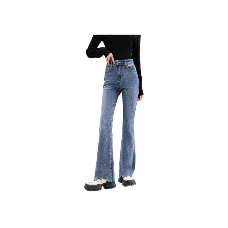 FAWENXIANGZI Jeans Slim Fit Women's-5