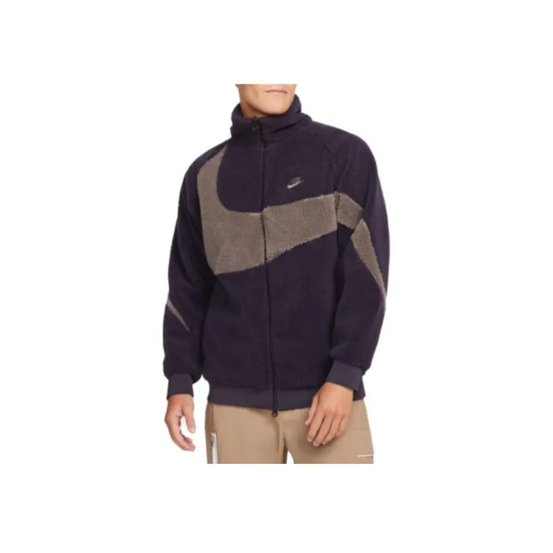 Nike Big Swoosh Reversible Boa Jacket Asia Sizing Cave Purple-2