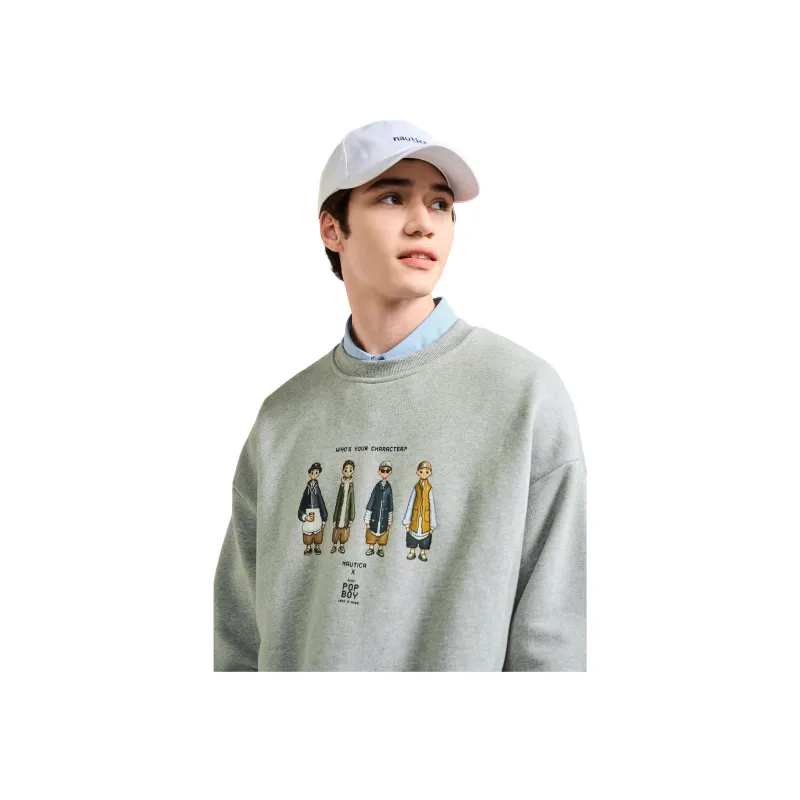 Nautica White Sail Sweatshirts Unisex-20