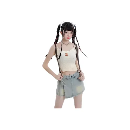 MUMUTU 라이트 블루 여성 데님 반바지