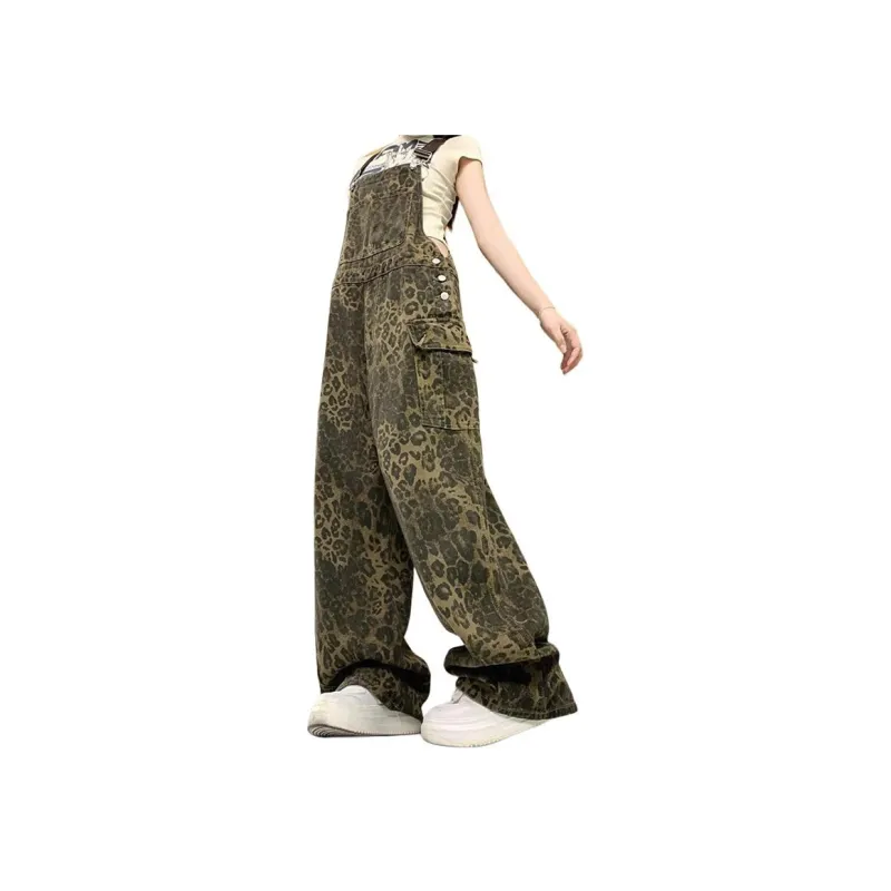 Concubine Zhu Overalls Women's Leopard Print-8