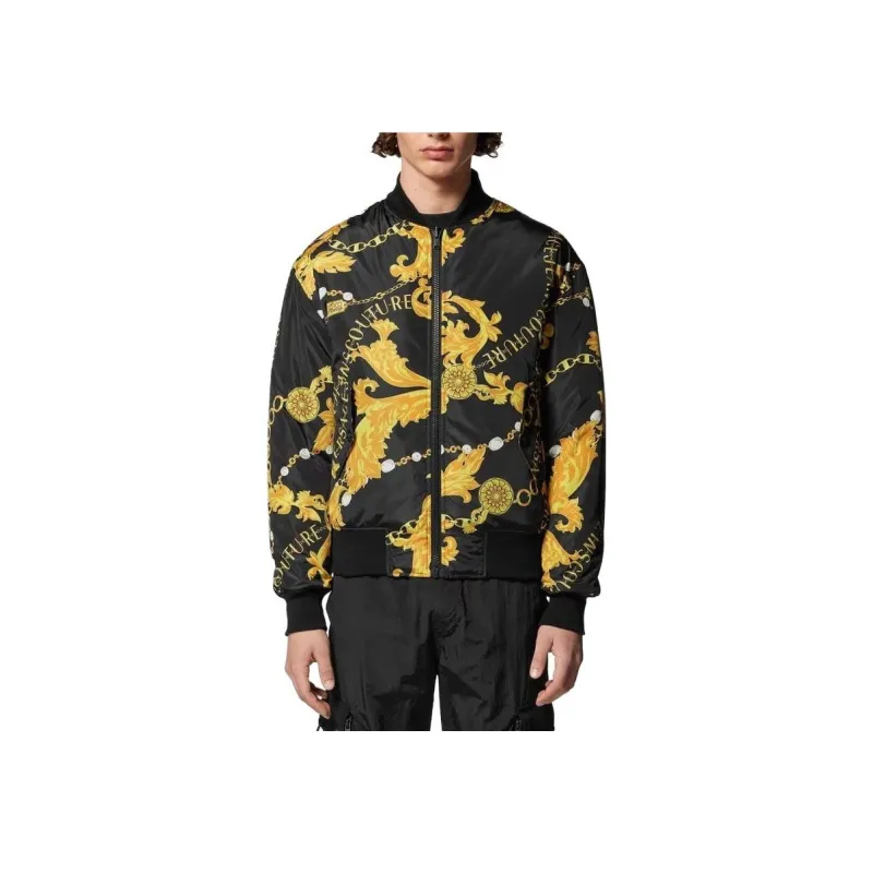 VERSACE Jackets Coats Men's Black Gold-2
