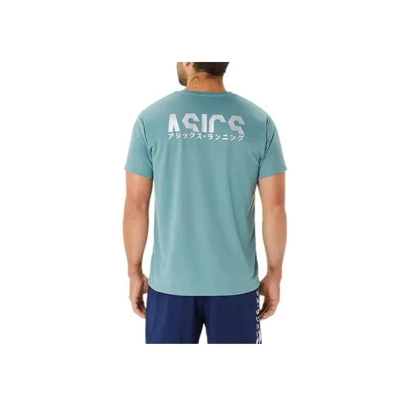 Asics KATAKANA SS25 SS TOP T-Shirt Men's Green-1