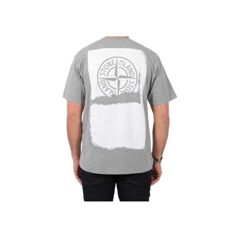 STONE ISLAND Logo print Cotton T shirt-3