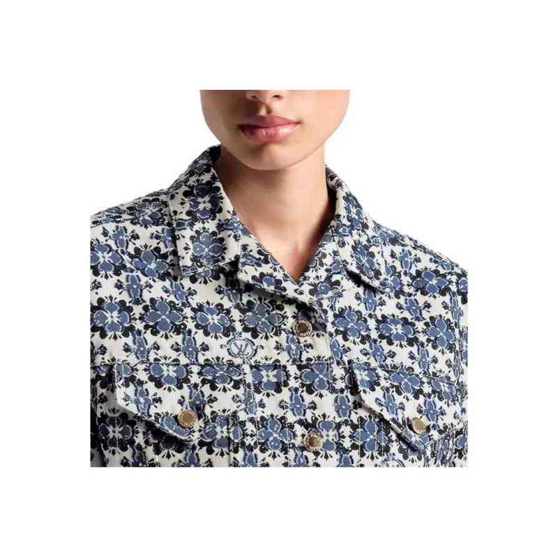 LOUIS VUITTON Monogram Flower Mosaic Denim Jacket-2