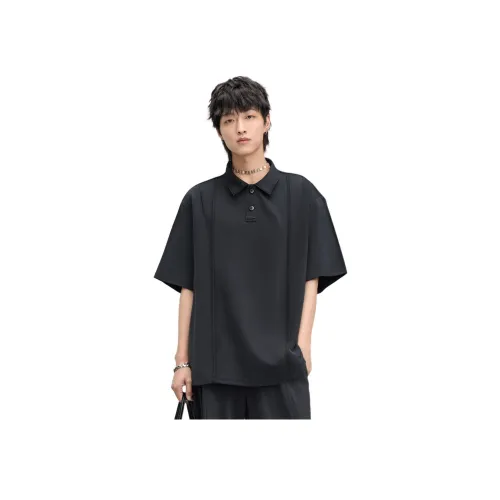 HERBEL 블랙 남성 폴로 셔츠