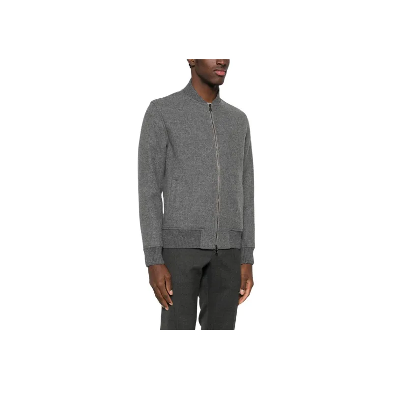 BARBA Band-collar Virgin Wool Jacket-2