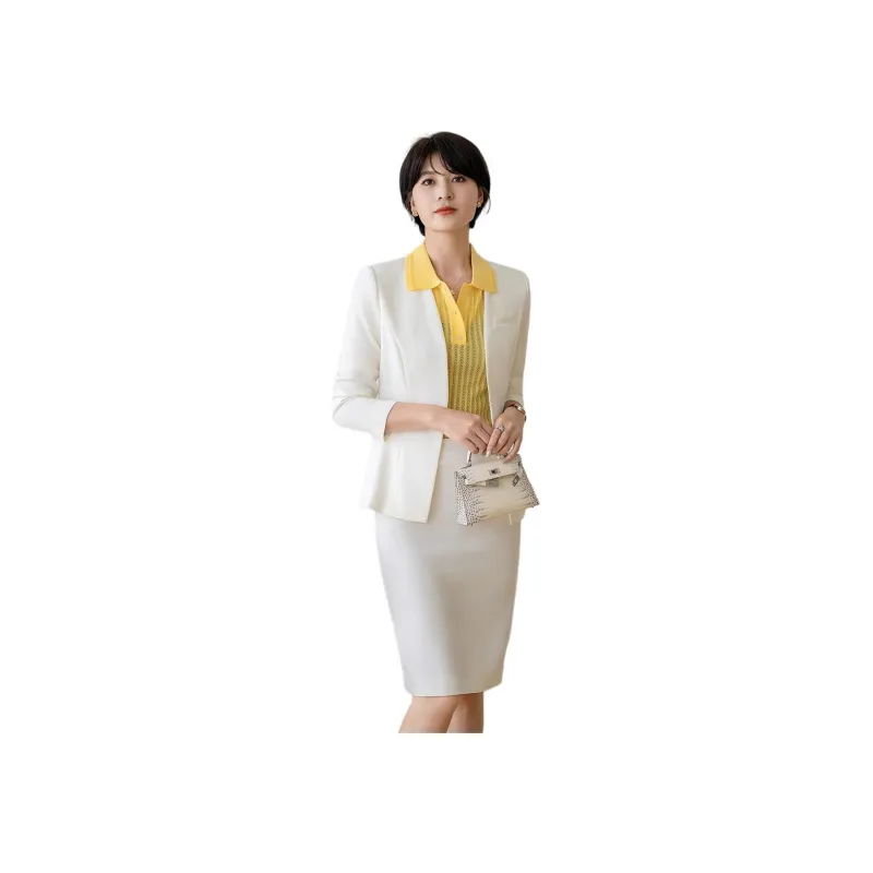 ONE SHALLOW Business Suits Women's White-2