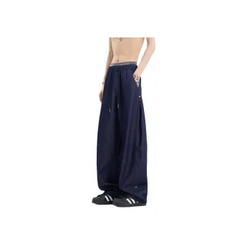 COPICVEN Casual Pants Unisex Denim Blue