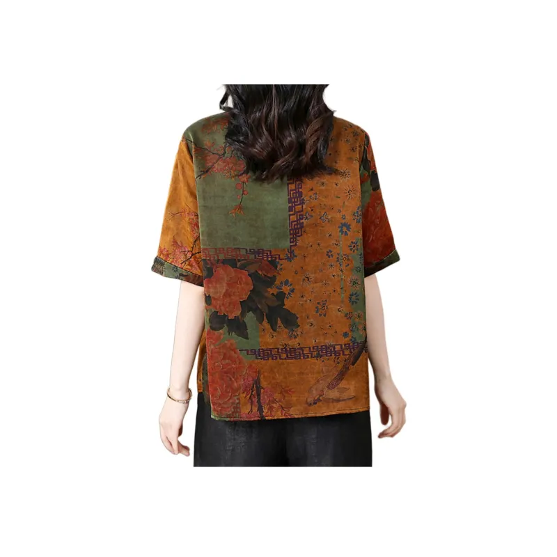Yi Mengyuan Silk Shirt Women's Caramel-0