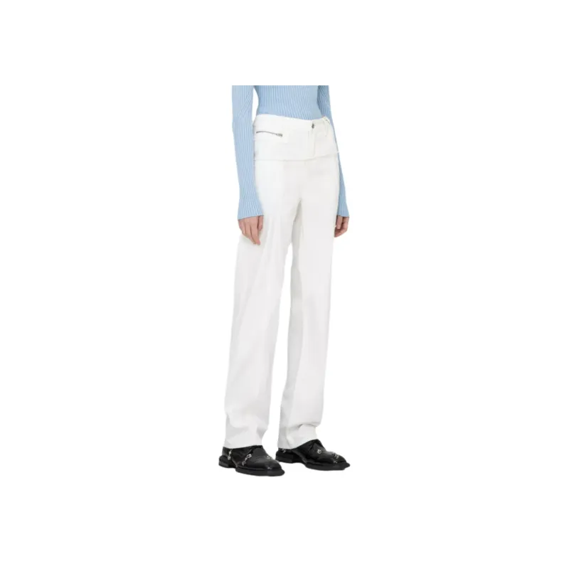 Feng Chen Wang Feng Chen Wang SS23 Jeans Women's White-3