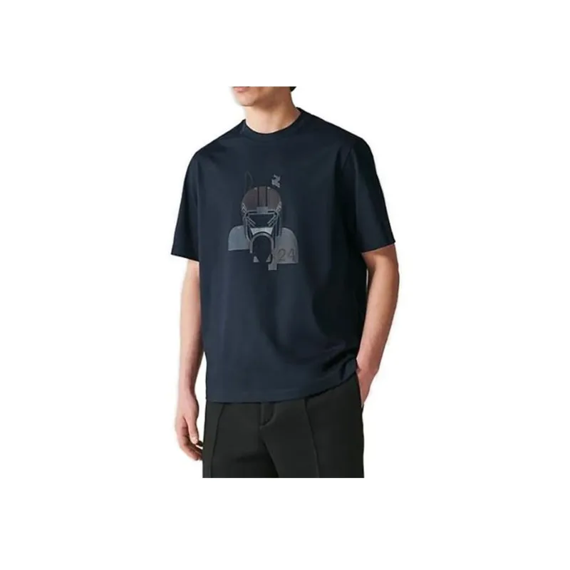 HERMES FW23 T Shirt Unisex Dark Blue-3