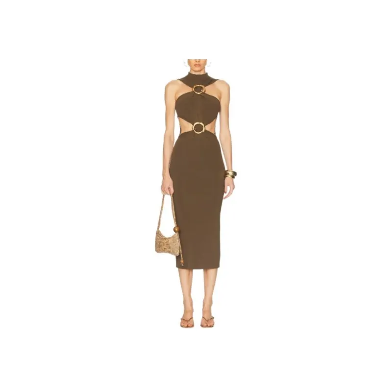 CULT GAIA Sleeveless Dress Women's Brown-0