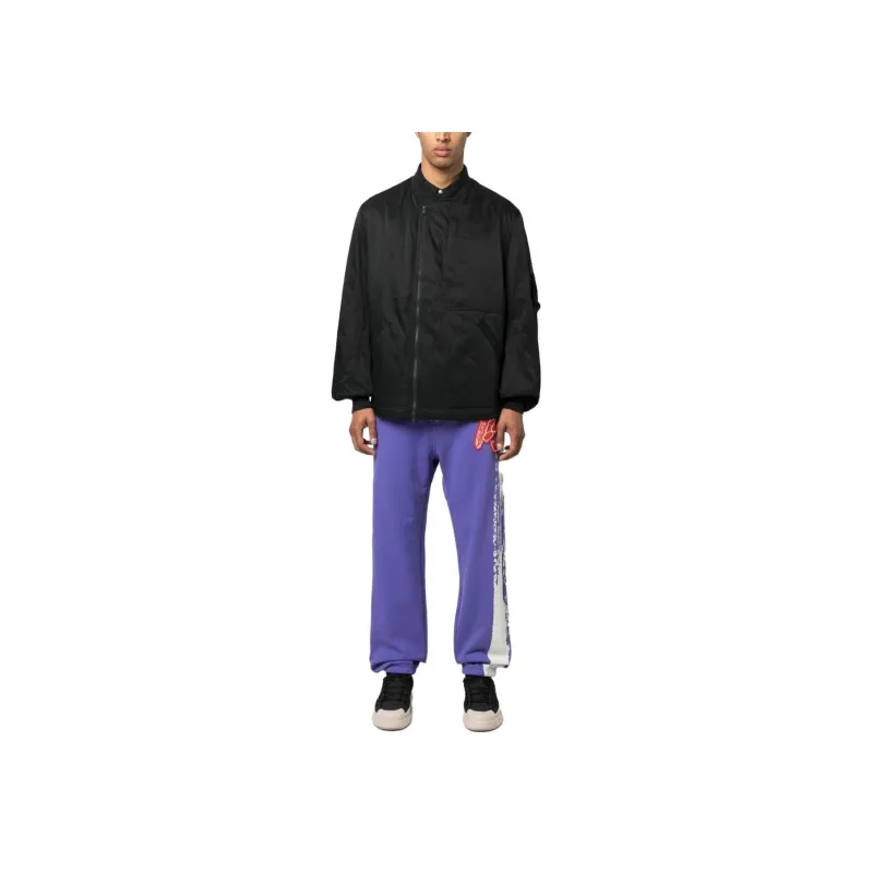 Y-3 Appliqué-logo Organic Cotton Track Pants-1