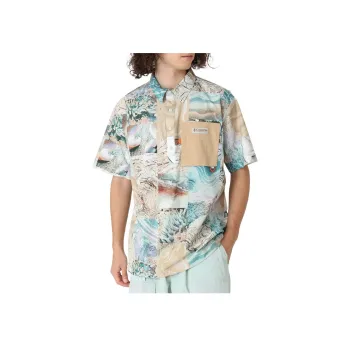 Columbia Cove Beach Shirt Men's Cyan