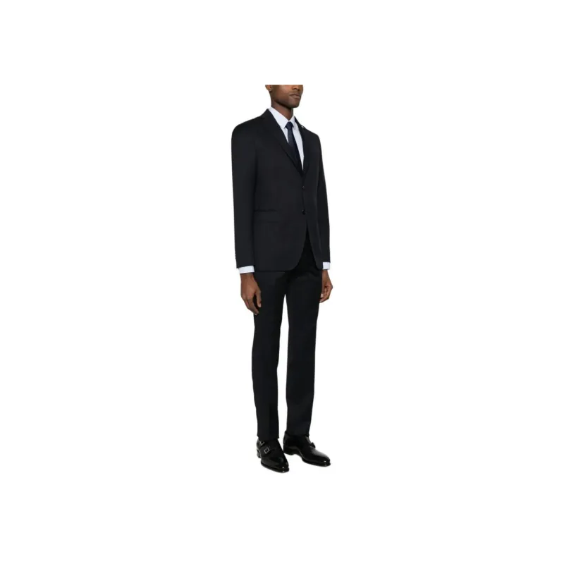 Tagliatore Logo appliqué Virgin Wool Single breasted Suit-3