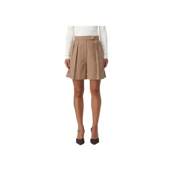 MaxMara Jessica Pleat Detailed Shorts