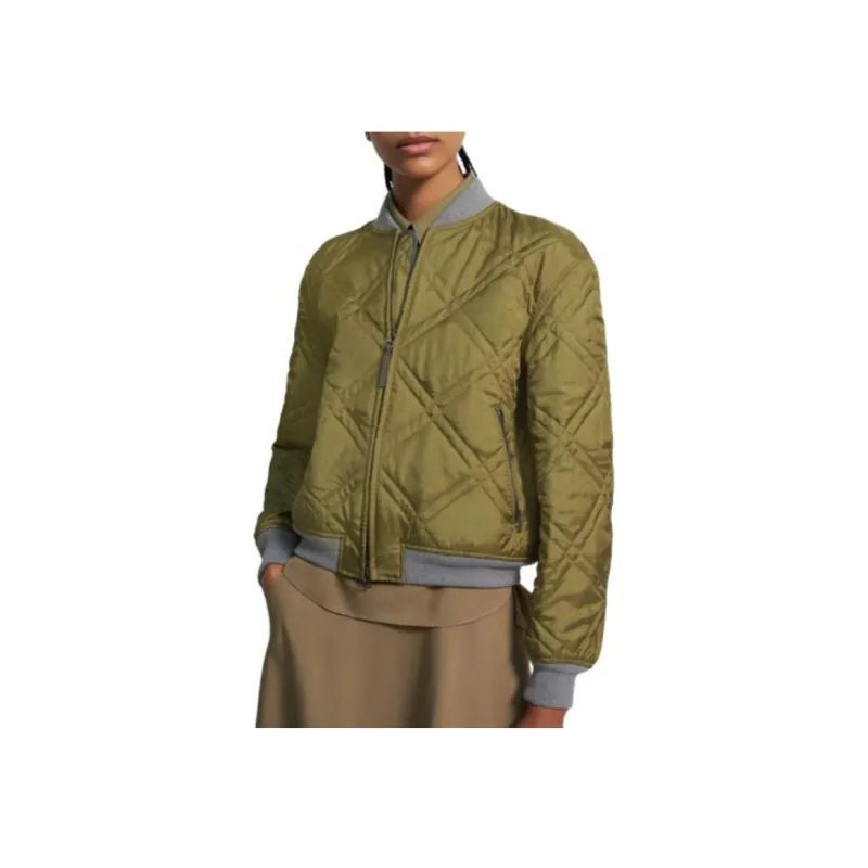 THEORY Jackets Coats Women's Olive Gold Green-1