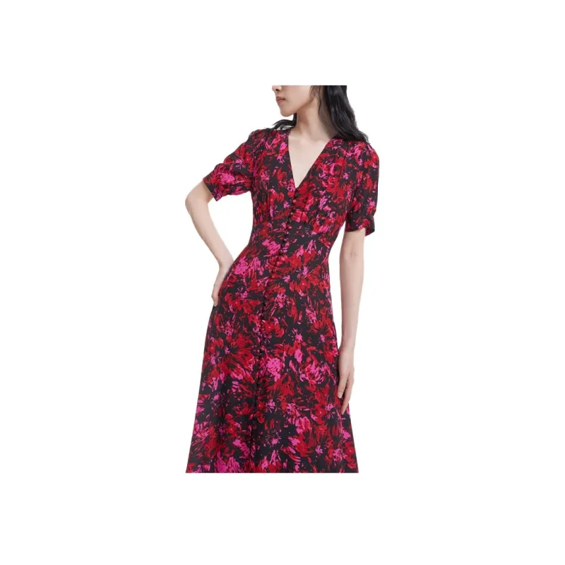 THE KOOPLES Short-Sleeved Dresses Women's Red-3