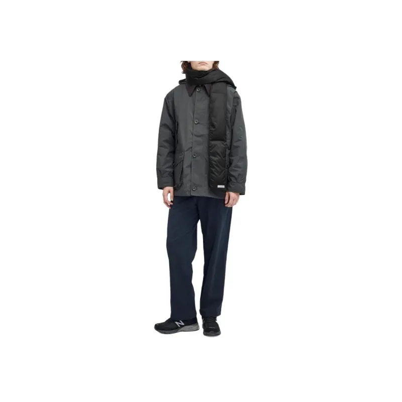 Nanamica Cotton Knit Scarves Men's Black-4