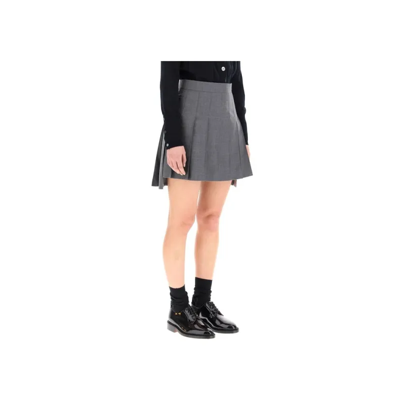 THOM BROWNE Pleated Mini Skirt-5