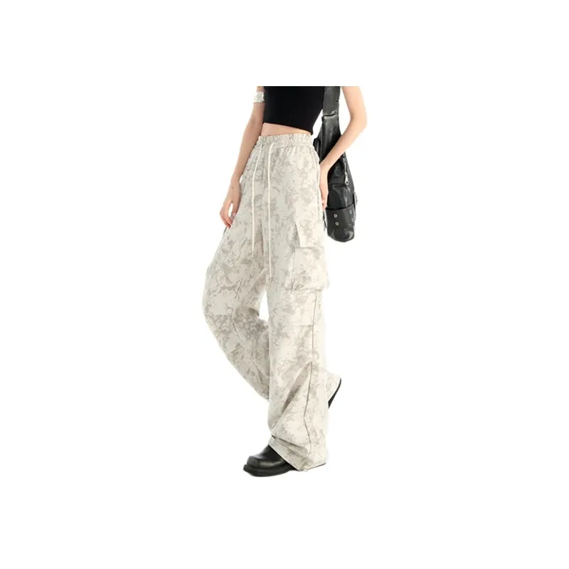 NHZN Casual Pants Unisex Tie Dye White-2