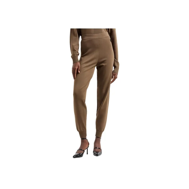 ARMANI EXCHANGEAE SS25 Knitted Sweatpants Women's Tan-1