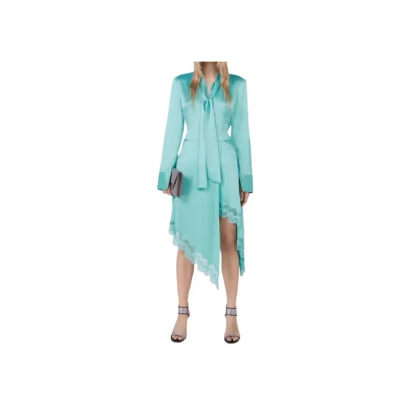 Stella McCartney Double Asymmetric Hem Satin Dress-1