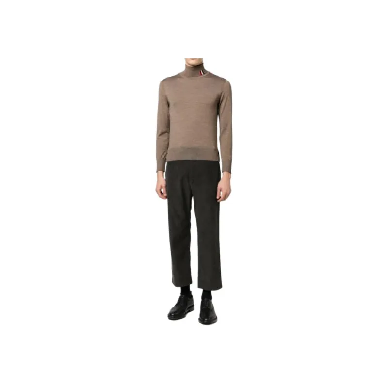 Thom E Jersey Striped Relaxed Turtleneck Jumper-2
