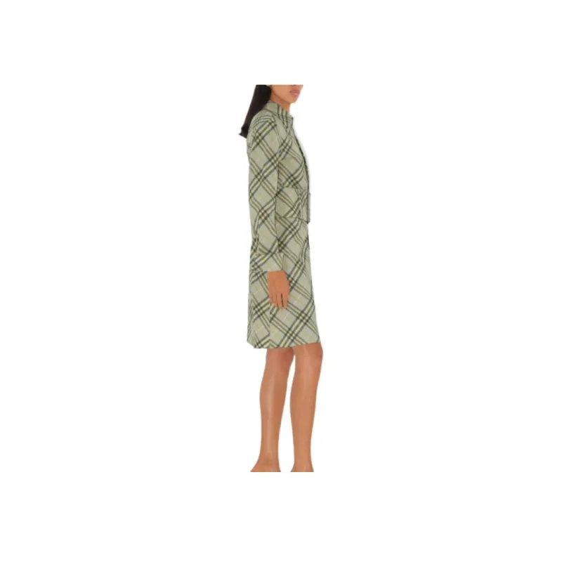 Burberry Checked Belted Waist Shirt Dress-3